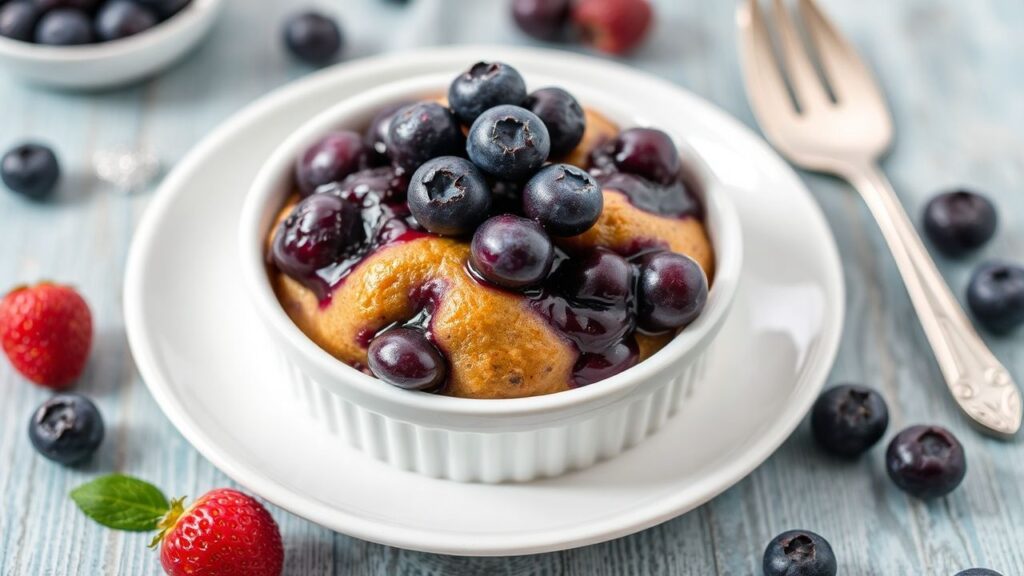 Blueberry Buckle Bliss with a crisp buttery crumb topping