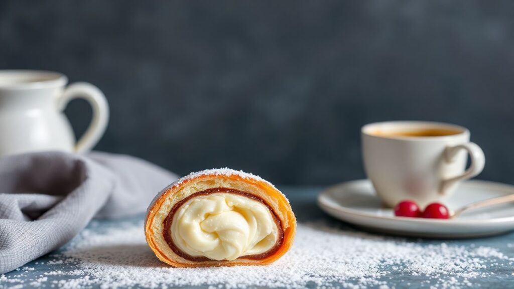 Fluffy sweet rolls filled with luscious creamy goodness, served with glaze for a bakery finish