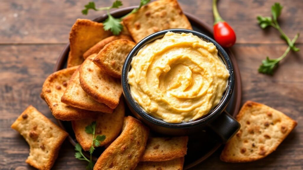 Southern pimento cheese spread in a creamy bowl for a picnic table classic