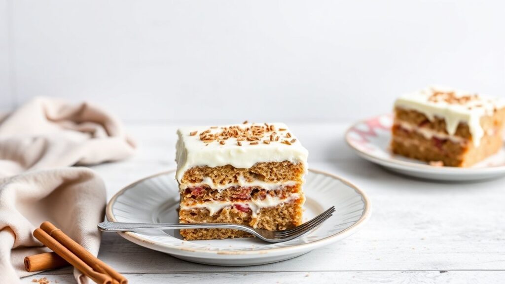 Chai spice layer cake with cinnamon cream cheese frosting