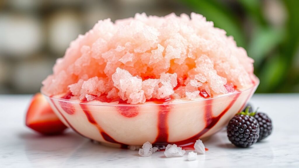Malaysian ais kacang with shaved ice and mixed toppings