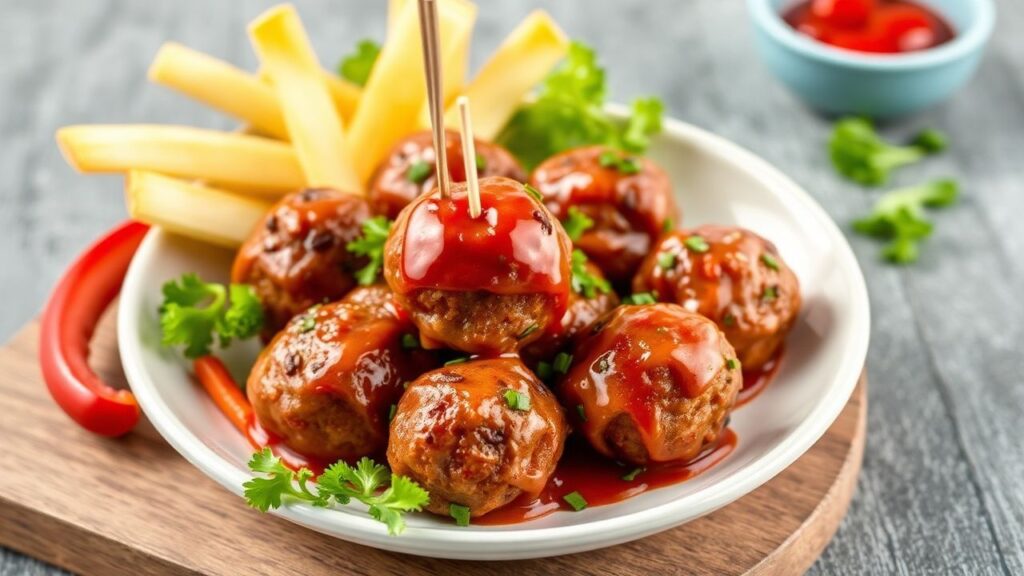 Firecracker meatballs served quickly as spicy, tender bites with a glossy sweet chili glaze.