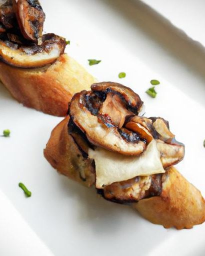 Earthy Elegance: Mushroom and Truffle Oil Crostini Delight