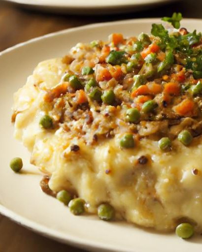 Hearty Lentil Shepherd’s Pie Topped with Creamy Cauliflower Mash