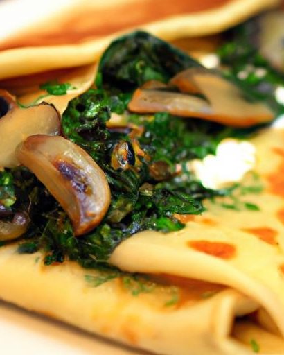 Savory Crepes with Mushrooms & Spinach: A Flavorful Delight