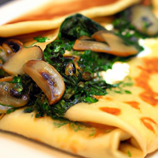 Savory Crepes with Mushrooms & Spinach: A Flavorful Delight
