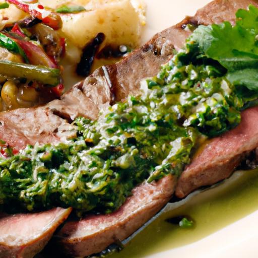 Savor Grilled Flank Steak Paired with Zesty Chimichurri Bliss