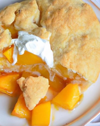 Irresistible Southern Peach Cobbler with Fluffy Biscuit Topping