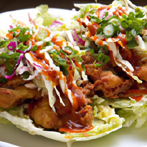 Korean Fried Chicken Tacos: A Spicy Kimchi Slaw Delight