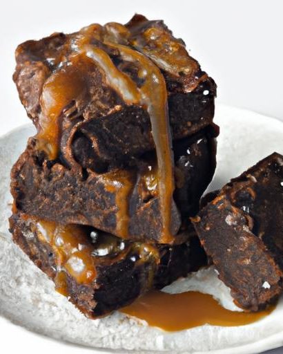 Decadent Fudgy Miso Caramel Brownies with Sea Salt Crunch