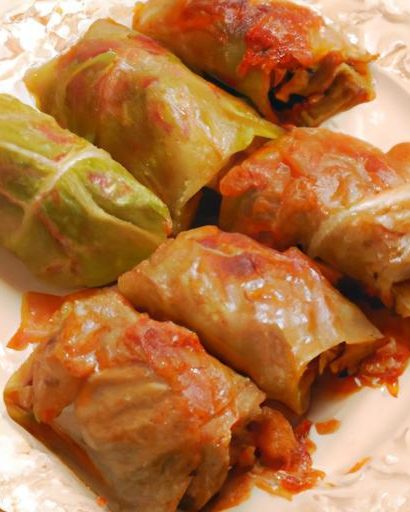 Hearty Old-Fashioned Stuffed Cabbage Rolls with Ground Beef