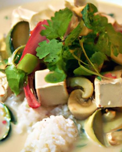 Vibrant Thai Green Curry with Tofu and Fresh Veggies