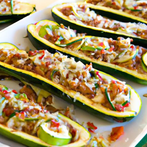 Deliciously easy Pizza stuffed Zucchini Boats Recipe