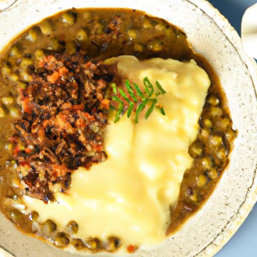 Hearty Lentil ​Shepherd's Pie Topped with Creamy cauliflower Mash
