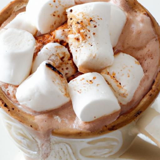 Indulge in Creamy Hot Chocolate with Fluffy Marshmallows