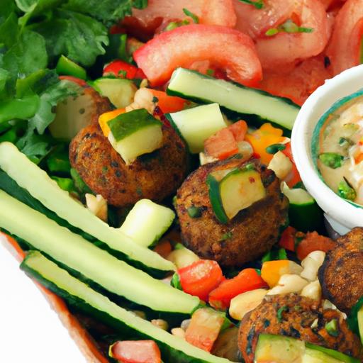 Crunchy Falafel Meets fresh cucumber-Tomato Relish Delight