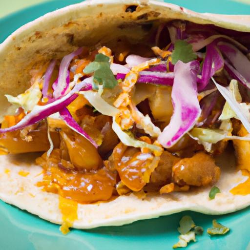 Savor Vegan Teriyaki Jackfruit Tacos with Crunchy Slaw