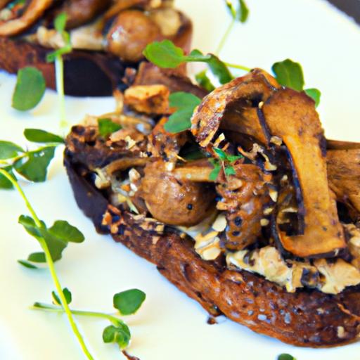 Earthy Elegance: ⁢Mushroom‌ and truffle Oil Crostini Delight