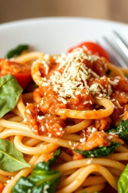 creamy pasta - Creamy One-Pot Tomato Spinach Pasta (10-Min)