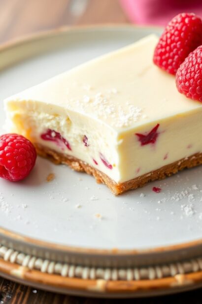 حلوى زبدية: زين الليمون والتوت الأزرق على قاعدة بسكويت زبدية كريمية، Perfect Zesty Lemon Raspberry Cheesecake