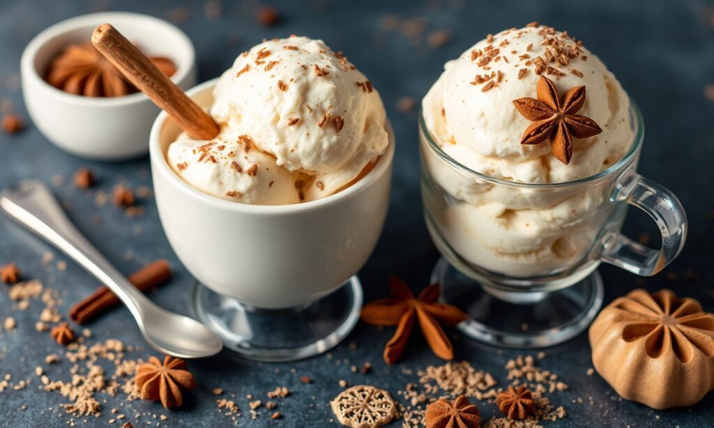 Creamy Chai Spice Ice Cream: A delicious, classic flavor twist.