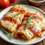 Savor delicious saltimbocca: veal cutlets, prosciutto, sage.