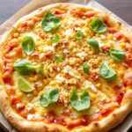 Delicious Elote Pizza: cheesy Mexican street corn delight.