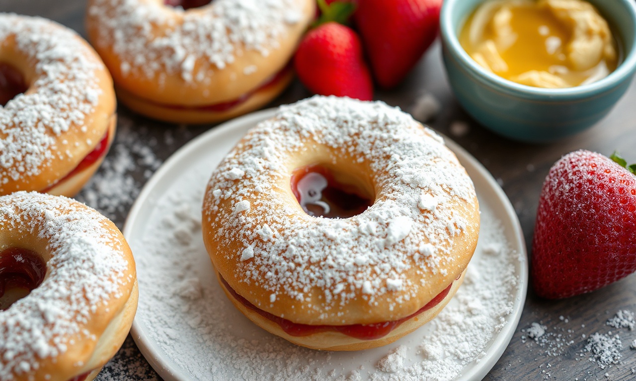 Perfect Homemade Berliner Pfannkuchen recipe with jam filling.