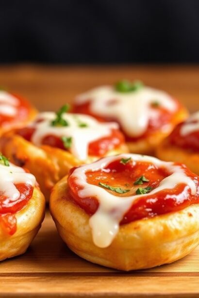 Easy cheesy pepperoni pizza bombs recipe.