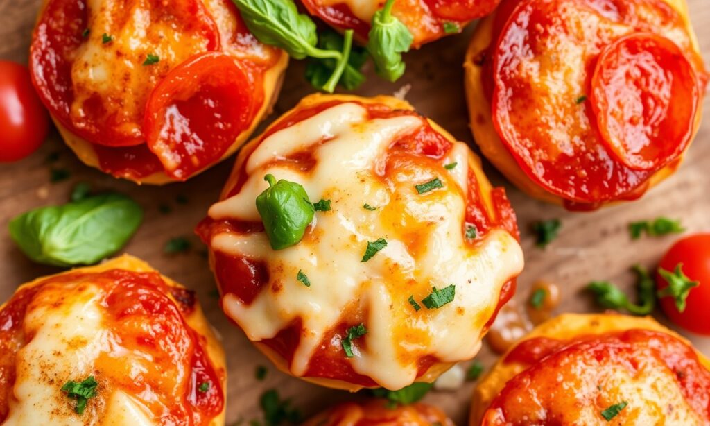 Easy cheesy pepperoni pizza bombs bursting with flavor.