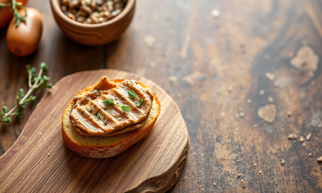 Irresistible chicken liver pâté crostini, a taste of Tuscany.