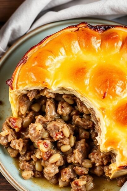 Hearty authentic shepherd's pie with ground lamb or beef.