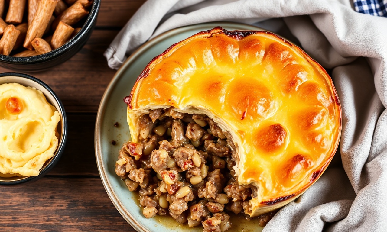 Hearty authentic shepherd's pie with ground lamb or beef.
