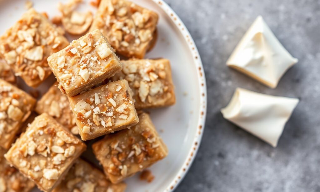 Sweet coconut cashew brittle recipe: delicious, shareable, crackling bite.