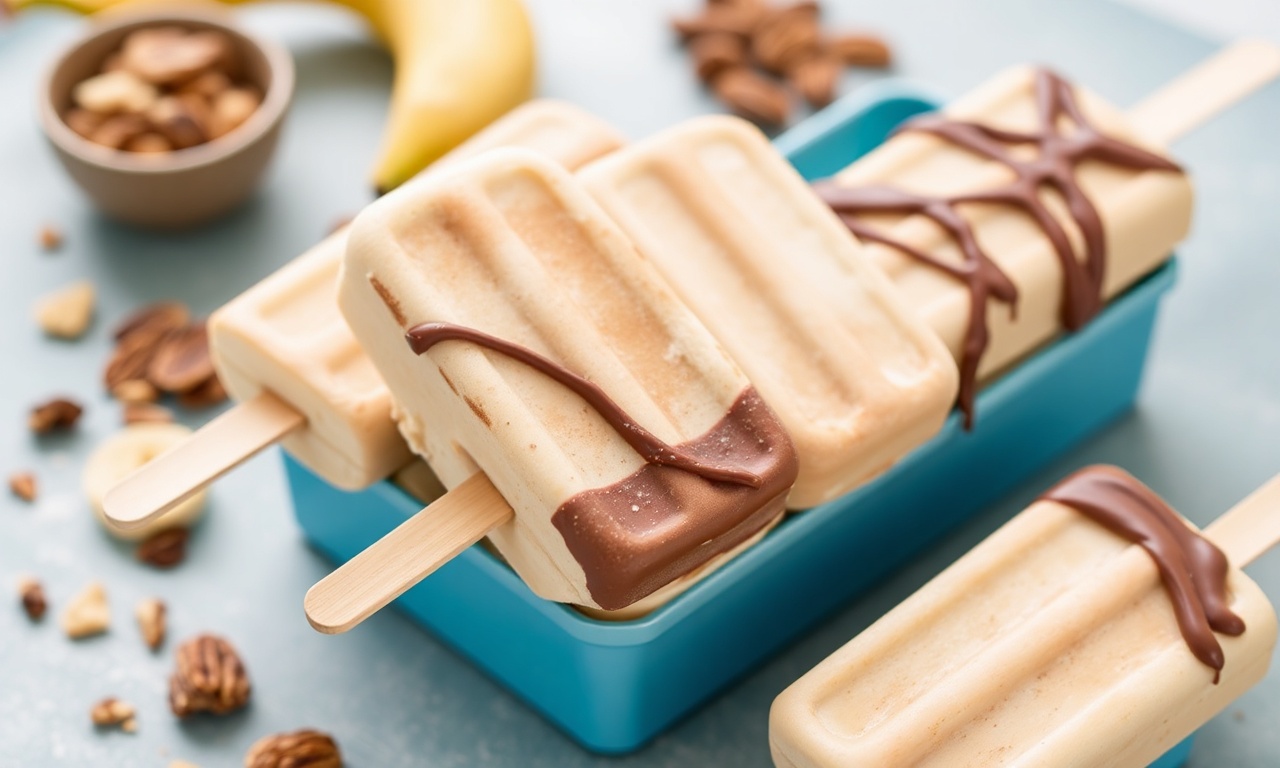 Delicious healthy frozen banana pops recipe.