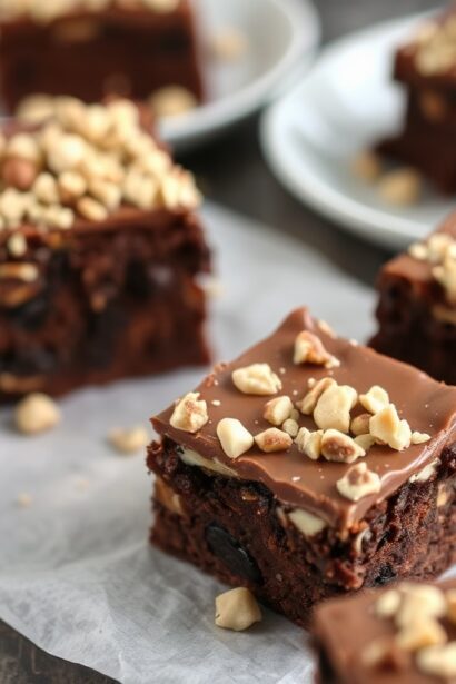 Decadent German chocolate brownies: a rich, sweet fusion delight.
