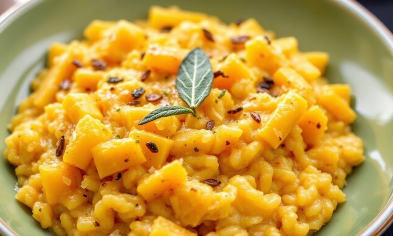 Delicious easy butternut squash risotto recipe.