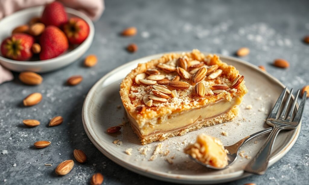 Perfect crumbly almond tart delight, a delicious baking journey.