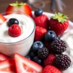 Creamy Greek yogurt fruit dip: healthy, delicious, and vibrant.