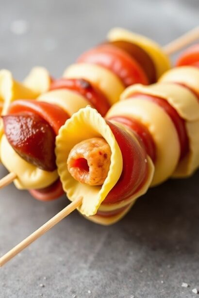 Delicious easy antipasto tortellini skewers appetizer recipe.