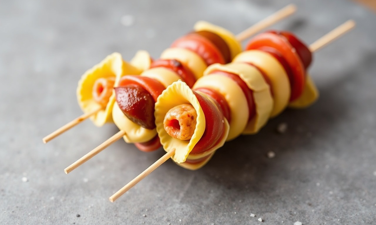 Delicious easy antipasto tortellini skewers appetizer recipe.