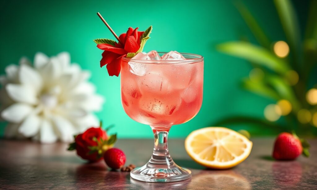 Perfect Classic Shirley Temple drink with cherry and orange garnish.