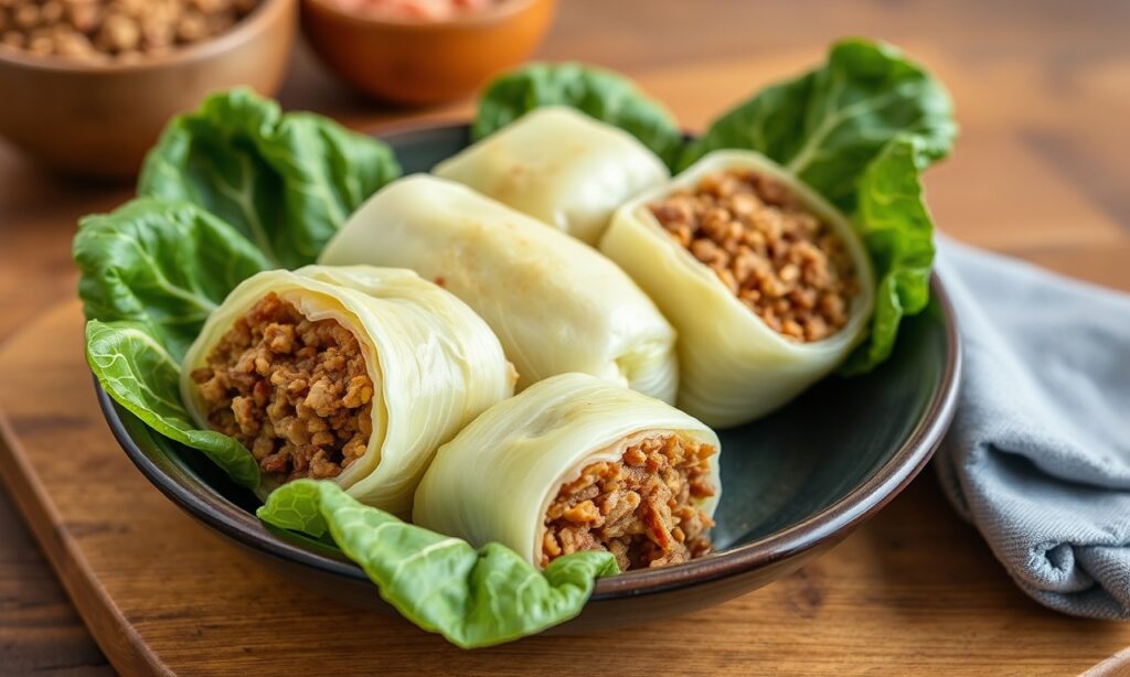Delicious old-fashioned stuffed cabbage rolls with savory ground beef filling.