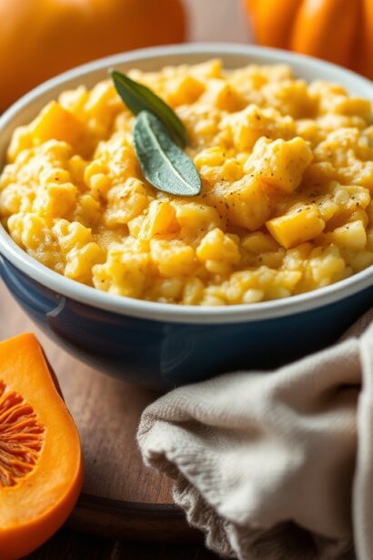 Creamy butternut squash risotto with sage recipe.