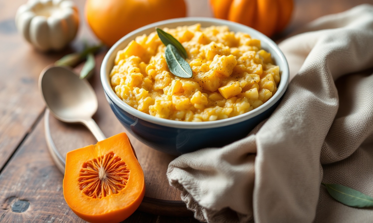 Creamy butternut squash risotto with sage recipe.