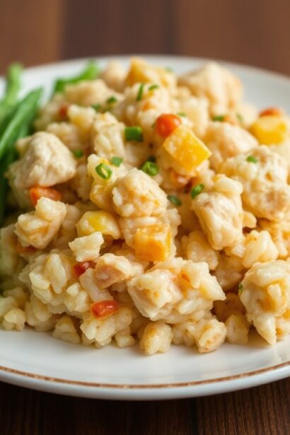 Ultimate chicken rice casserole: comforting dish perfection.