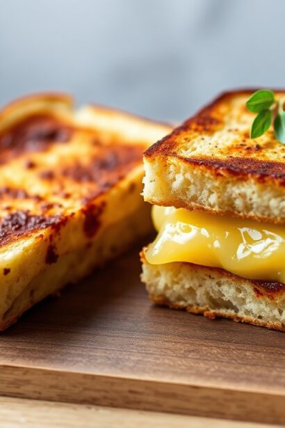 Savory Croque Monsieur bread pudding, a delightful and rich dish.