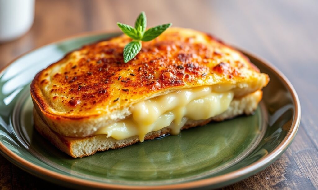 Savory Croque Monsieur bread pudding: a magical French delight.