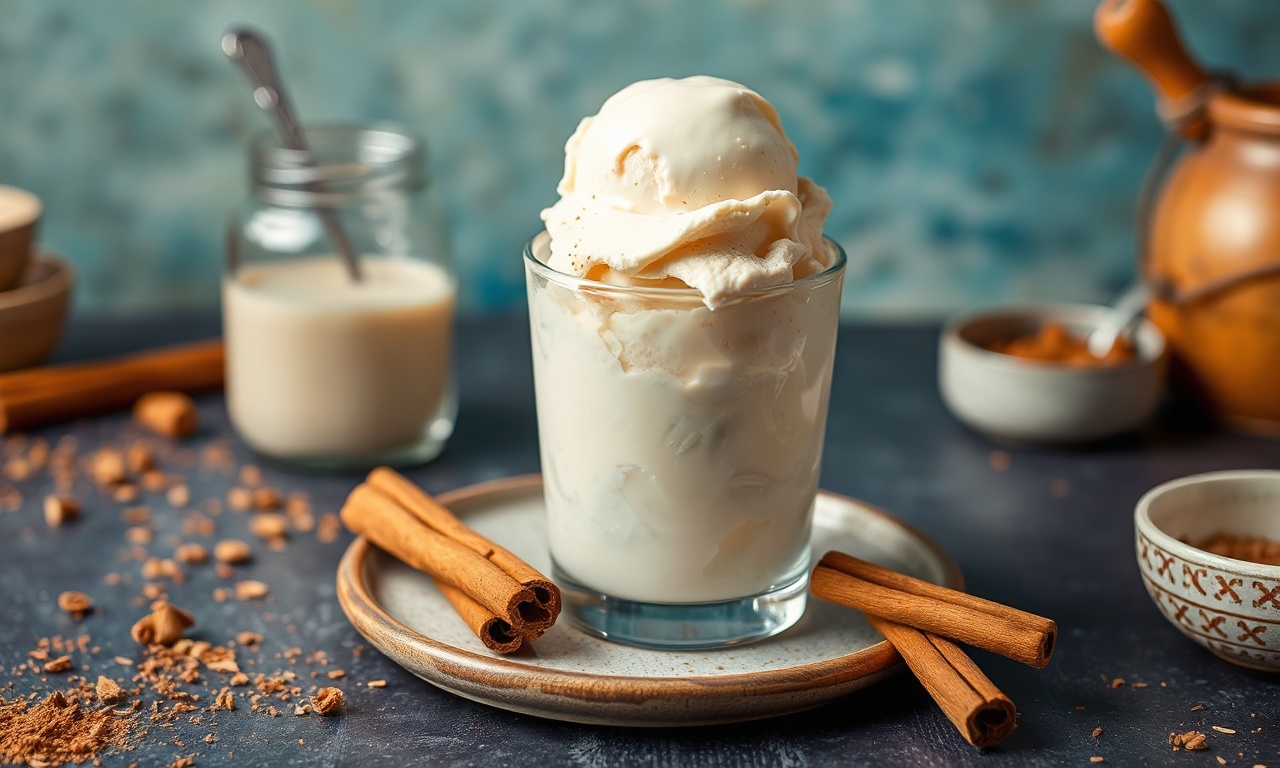 Easy homemade horchata ice cream, creamy and delicious.