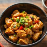 Quick easy moo shu chicken, fast 15-minute recipe.